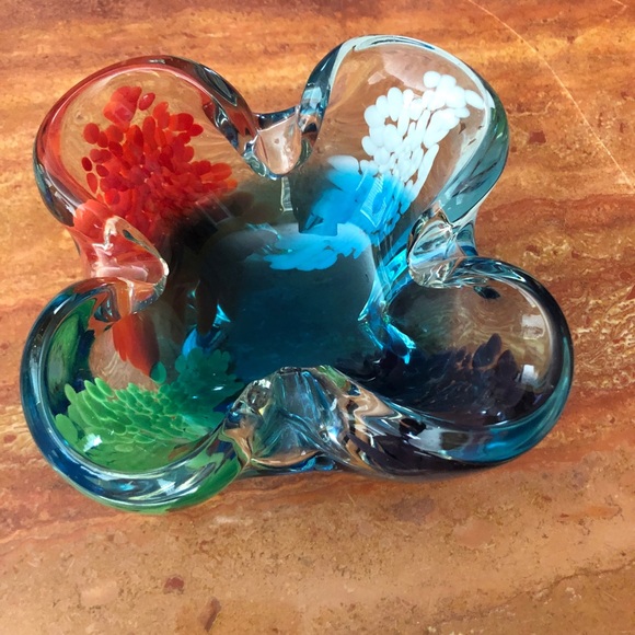 Murano Other - Vinrage Murano Beautiful Heavy Bowl/Ashtray Trinket Dish
